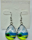 Tree in Field wire earring