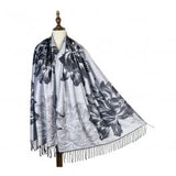 Pashminas Peony Gray