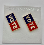 Vote post earrings