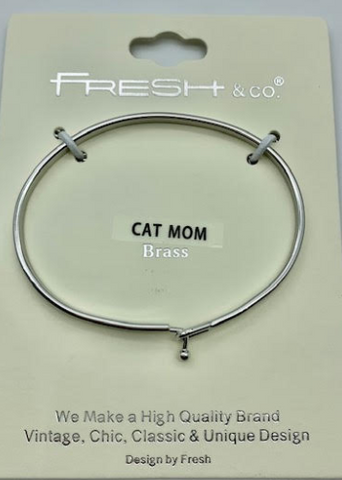 Cat Mom Message Bracelet