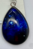 Galaxy Teardrop blue wire earring