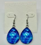 Galaxy Painted Handcraft wire earring