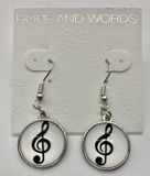 Music G Clef earring