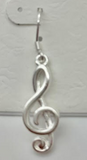 Music sterling silver wire earring