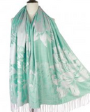 Pashminas Peony Sea Green