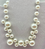 Pearl cluster necklace