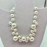 Pearl cluster necklace