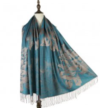 Pashmina Peony Teal