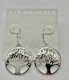 Tree of Silver wire earring