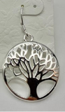 Tree of Silver wire earring