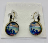 Van Gogh landscape lever back earring SALE