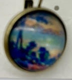 Van Gogh landscape lever back earring SALE