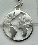 World map wire earring